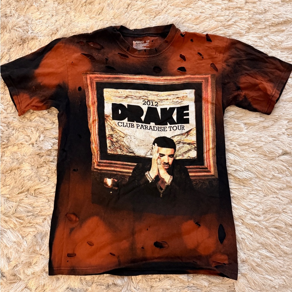 Drake 2012 Club Paradise Tour Custom Ripped Tee, Small